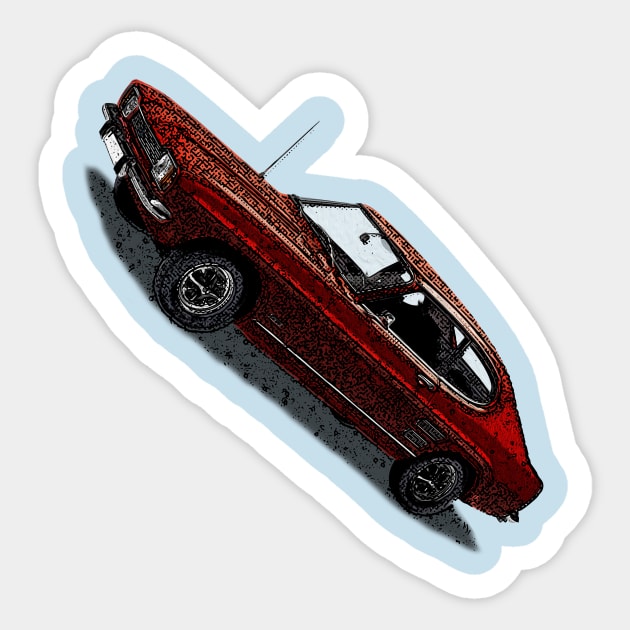 Vintage cars Ford Capri Sticker by denissmartin2020